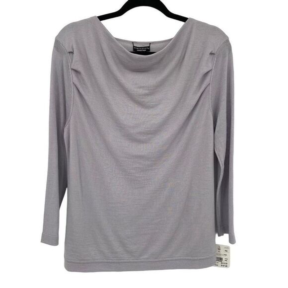 Doncaster Collection Wool Blend Boatneck Sweater Lavender Medium NWT - Picture 1 of 8